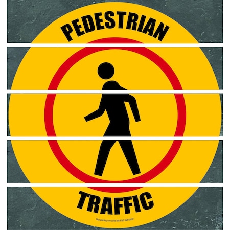 Superior Mark Floor Sign, Superior Mark, Pedestrian Traffic, 17.5in SMFS0597